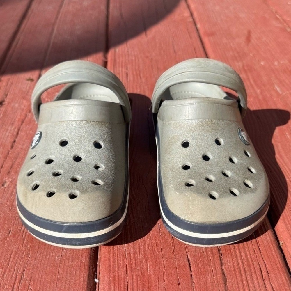 Crocs Kids' Gray Clogs Sz 13 Water Shoes Summer Play School Slip-on Durable